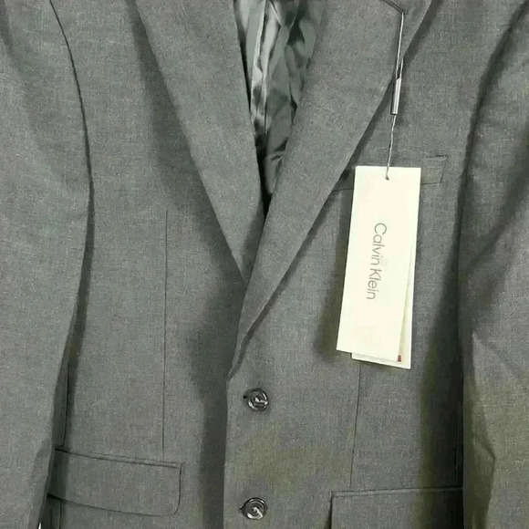 Calvin Klein Suit Jacket| Slim Fit | Charcoal Color | 38 Regular - Picture 3 of 9
